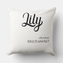 Almohada personalizable '¿Quieres ser mi dama de h