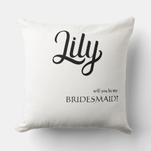 Almohada personalizable '¿Quieres ser mi dama de h