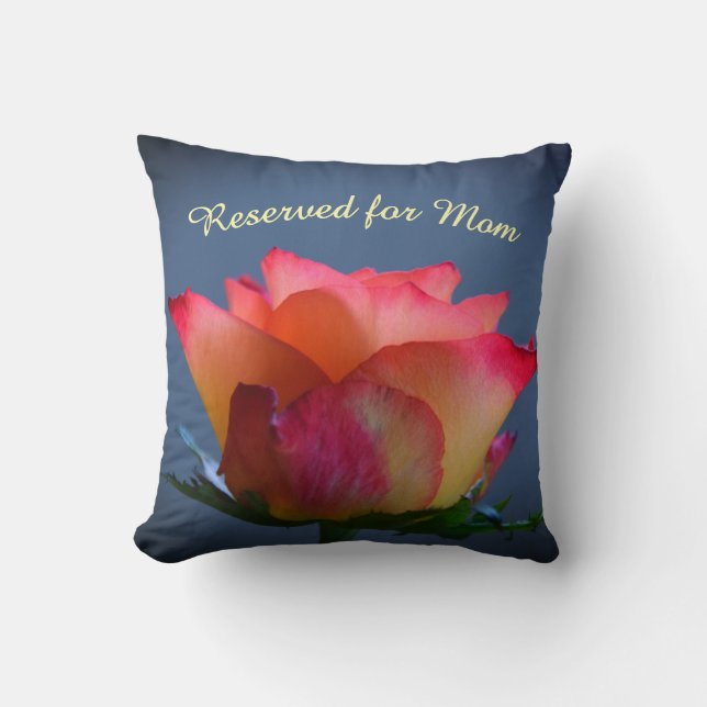 Almohada personalizable reservada para mamá con ro (Anverso)