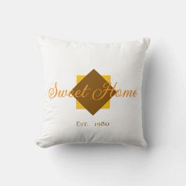 Almohada personalizable Sweet Home – Fundada en xx