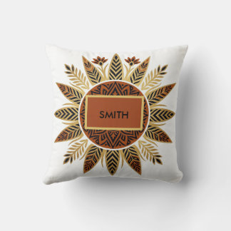 Almohada personalizada Afrohemiana con Mandala de 