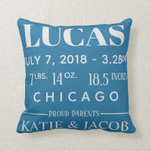 Almohada personalizada bebé moderno del cuarto de