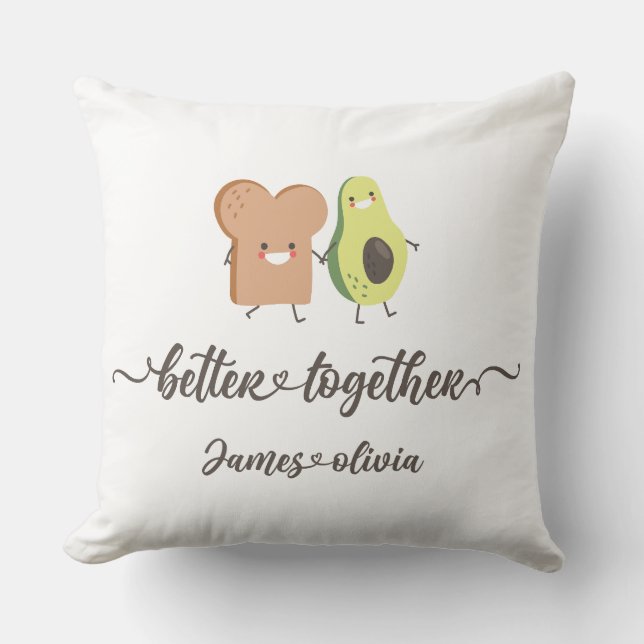 Almohada personalizada BetterTogether Aguacate & T (Anverso)
