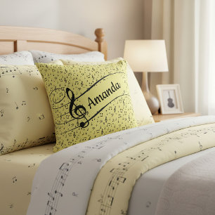 Almohada personalizada Black Musical
