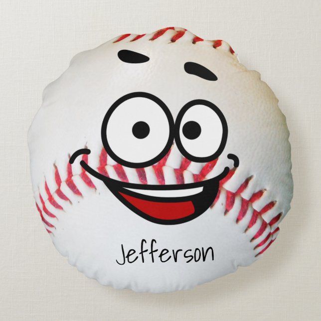 Almohada Personalizada Blanco Béisbol cara diverti (Reverso)