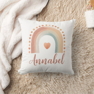 Almohada personalizada Boho Arcoíris con nombre – 