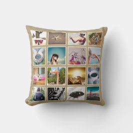 Almohada personalizada Boho de 16 fotos para Insta