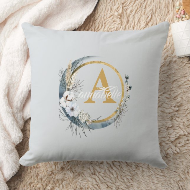 Almohada personalizada Boho floral  (Manta)