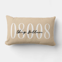 Almohada Personalizada Ciudad Código Postal Camell