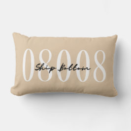 Almohada Personalizada Ciudad Código Postal Camell