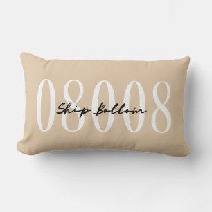 Almohada Personalizada Ciudad Código Postal Camell
