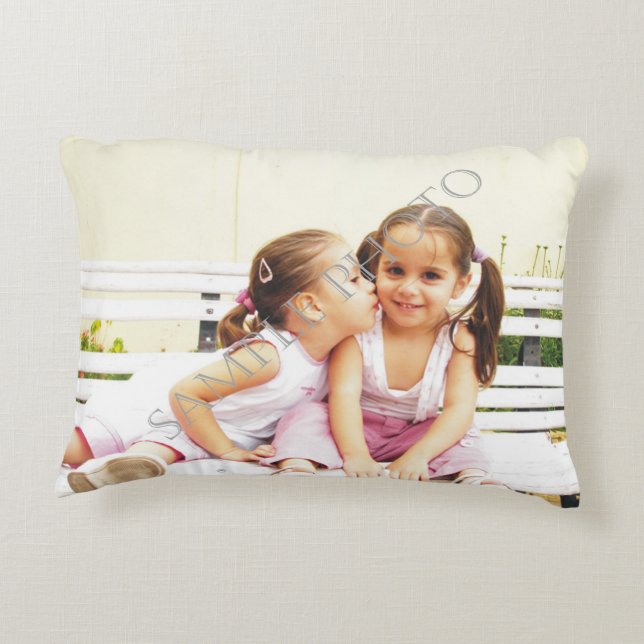 almohada personalizada con acento fotográfico. ¡Ha (Reverso)