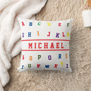 Almohada personalizada con alfabeto