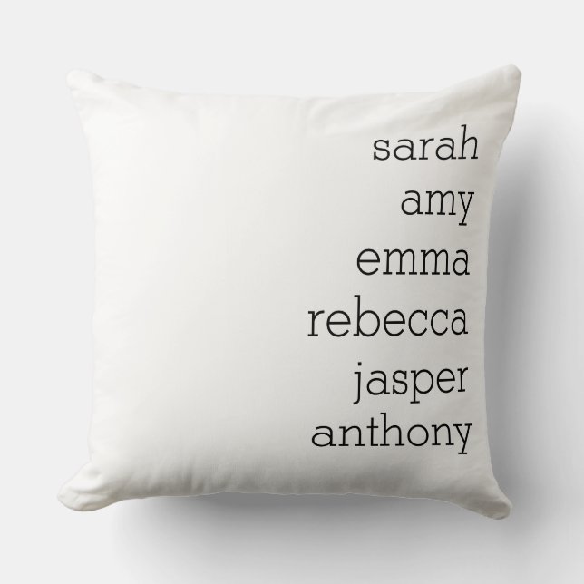 Almohada Personalizada con Apellido Familiar, Pers (Anverso)