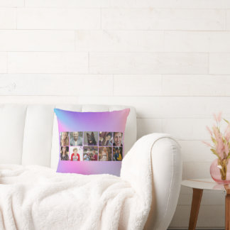 Almohada personalizada con collage de fotos famili