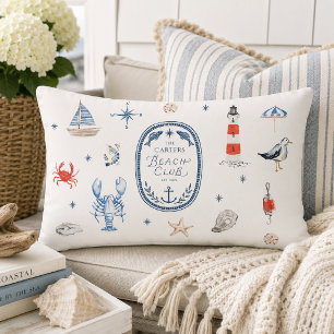 Almohada personalizada con cresta del Beach Club C