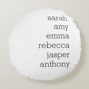 Almohada personalizada con el apellido de la famil