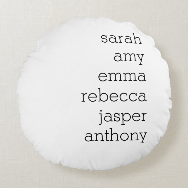 Almohada personalizada con el apellido de la famil (Anverso)