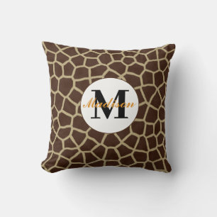 Almohada personalizada con estampado de jirafa