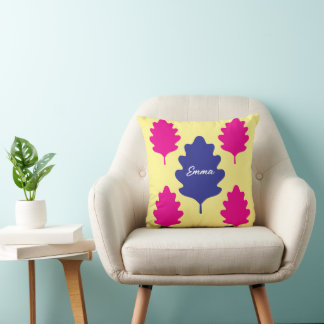 Almohada personalizada con flores y nombre para pa