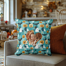 Almohada personalizada con foto de bebé de Hallowe