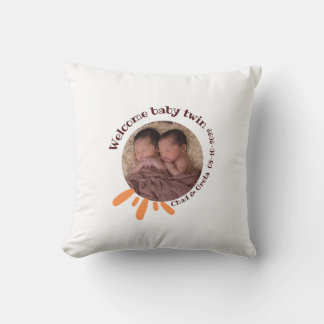 Almohada Personalizada con Foto de Bebés Gemelos |