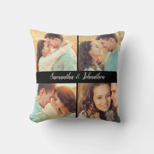 Almohada personalizada con foto de pareja y nombre