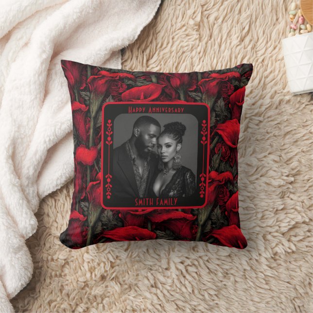 Almohada personalizada con foto de Sr y Sra (Manta)