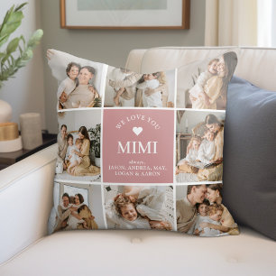 Almohada personalizada con foto de 'Te amamos Mimi
