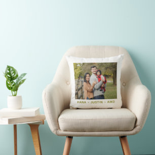 Almohada personalizada con foto familiar