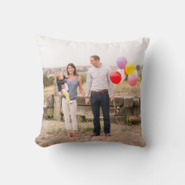 Almohada personalizada con foto familiar doble faz