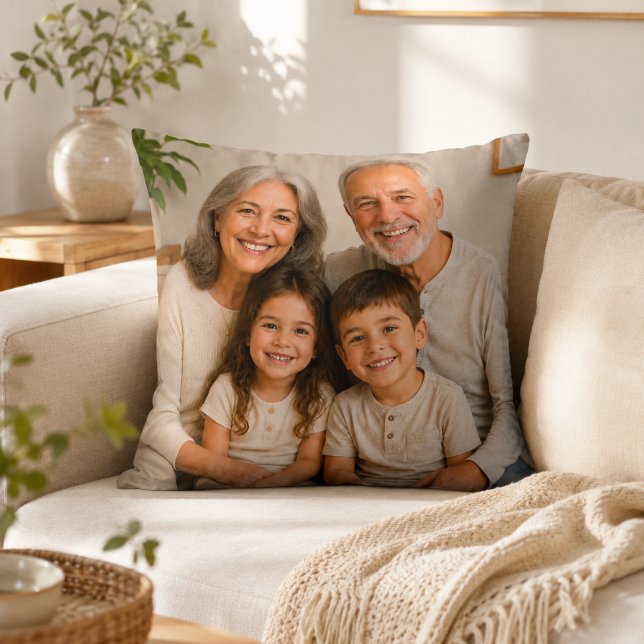 Almohada personalizada con foto familiar para abue (Subido por el creador)