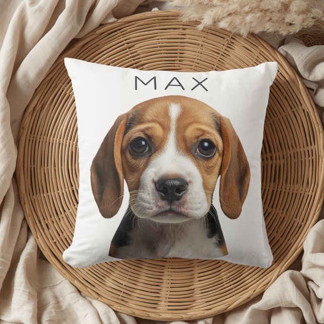 Almohada personalizada con foto y nombre de perro (Subido por el creador)