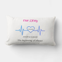 Almohada personalizada con latido del corazón - An