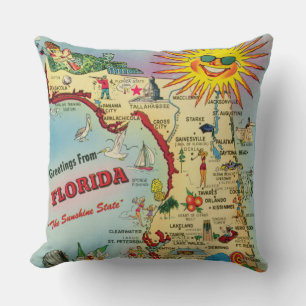 Almohada personalizada con mapa de Florida