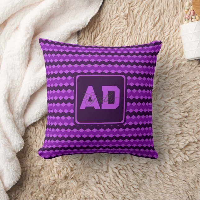 Almohada personalizada con monograma chic regalo d (Manta)
