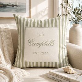 Almohada personalizada con nombre de familia en ra