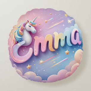 Almohada personalizada con nombre de unicornio pas