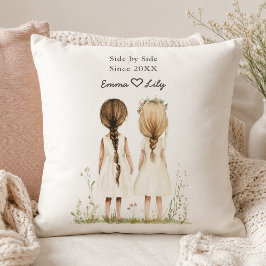 Almohada personalizada con nombres de mejores amig