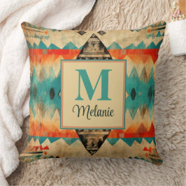 Almohada Personalizada con Patrón de Folk Grunge
