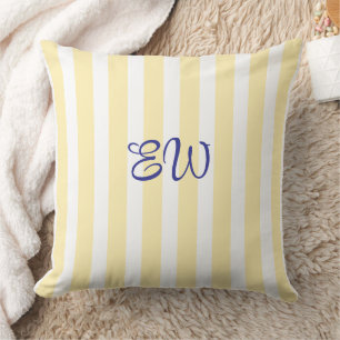 Almohada personalizada con raya de monograma   Got