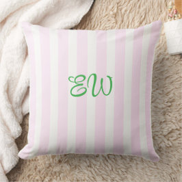 Almohada personalizada con raya de monograma | Lim