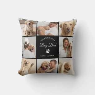 Almohada personalizada con rejilla de 8 fotos del