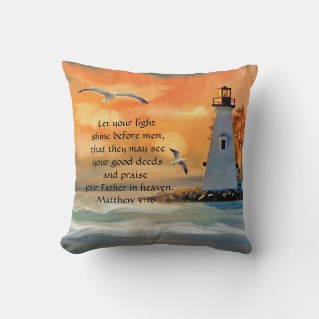 Almohada personalizada con versículo de la Biblia  (Anverso)