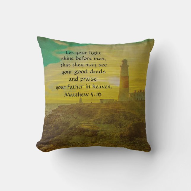 Almohada personalizada con versículo de la Biblia  (Anverso)
