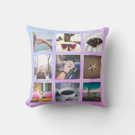 Almohada personalizada de 9 fotos en cuadrícula pa