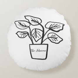 almohada personalizada de amante de plantas