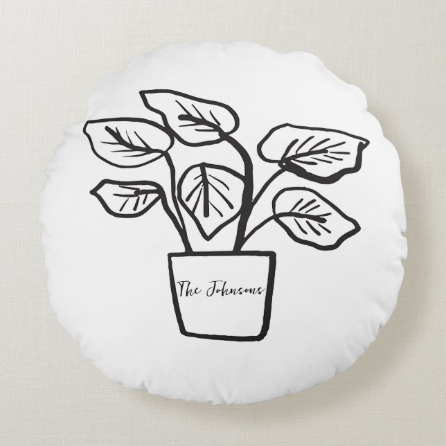 almohada personalizada de amante de plantas (Anverso)