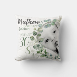 Almohada personalizada de anuncio de nacimiento de