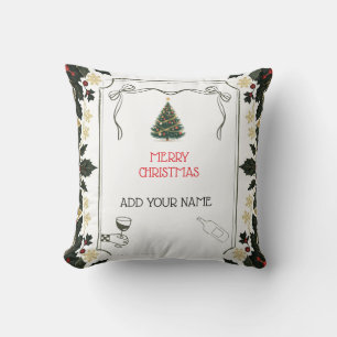 Almohada personalizada de árbol de Navidad para am